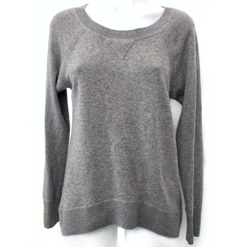 CLUB MONACO Gray Italian Cashmere Pullover Sweater